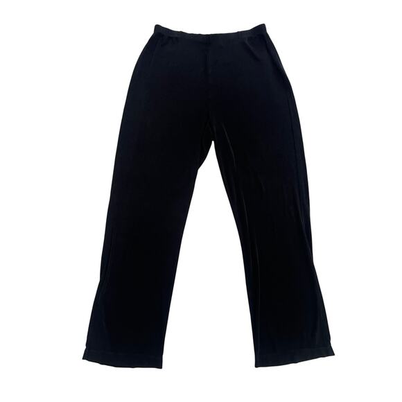 Chicos Travelers Black Slinky Stretch Pull On Pants Womens Size 2 - Picture 1 of 16